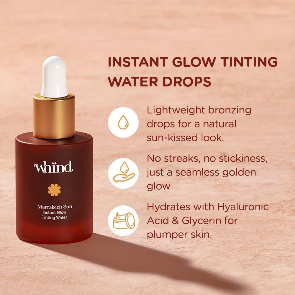 Whind Marrakech Sun bronzing drops bottle with dropper applicator