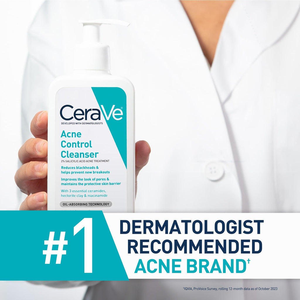 CeraVe acne face wash pump dispenser detail