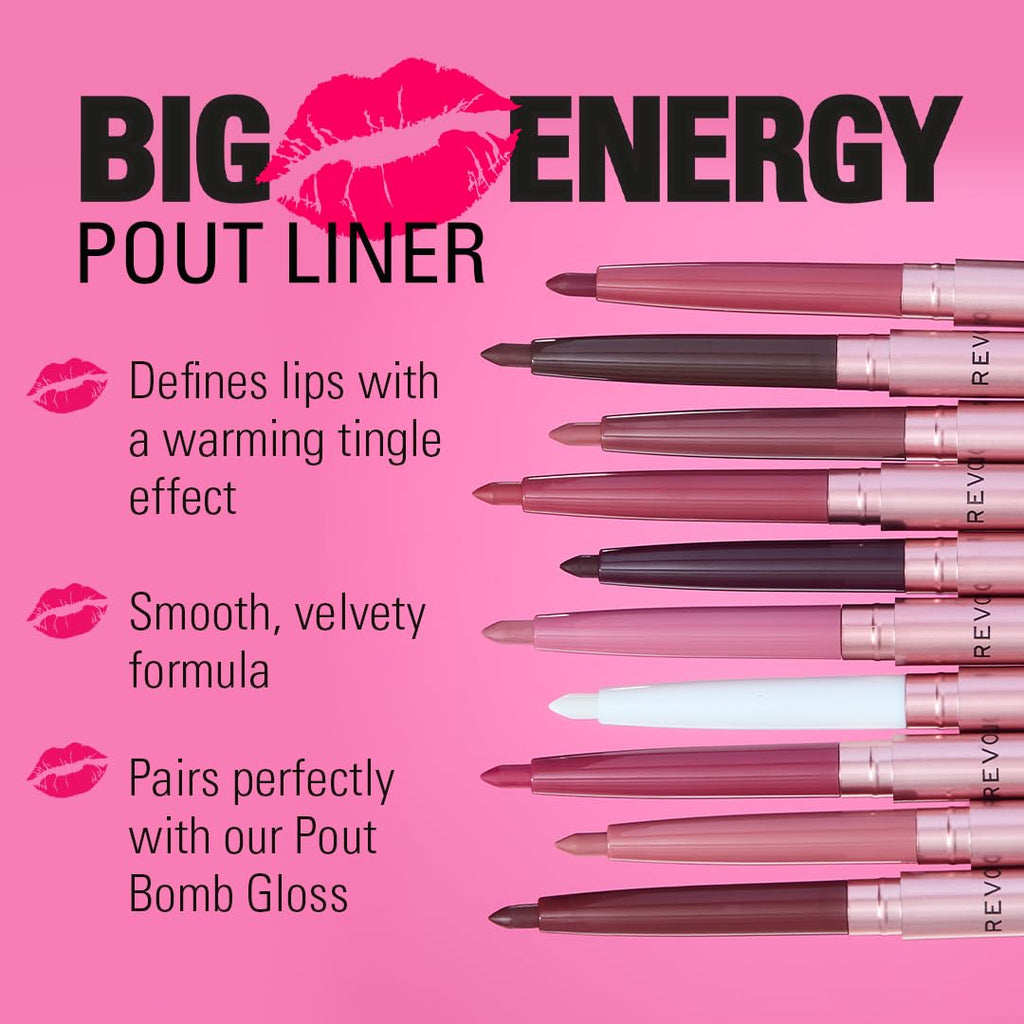 Side profile of the Makeup Revolution Pout Bomb lip shaper highlighting product branding.