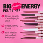 Side profile of the Makeup Revolution Pout Bomb lip shaper highlighting product branding.