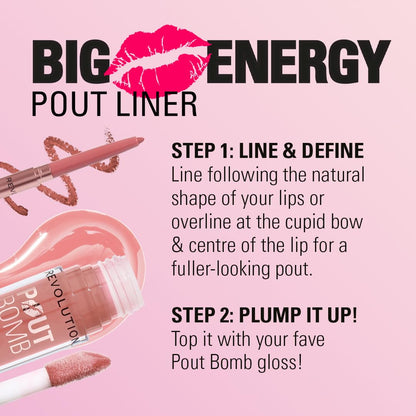Velvety smooth clear contouring lip pencil showing the built in sharpener cap