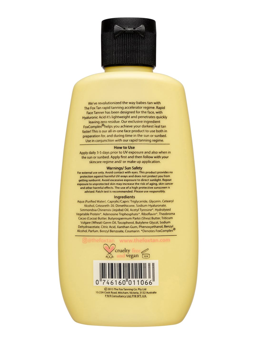 The Fox Tan Rapid Face Tanner lifestyle application