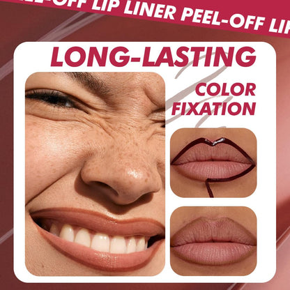 Peel off lip liner set with precision application tweezers for beauty definition