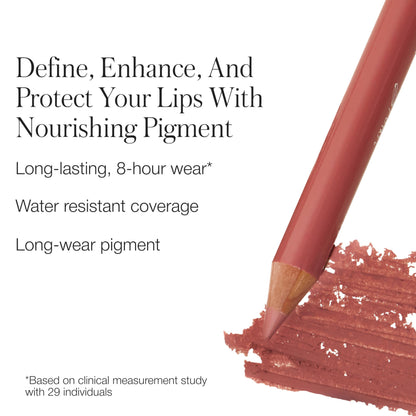 Creamy natural matte lip liner swatch of Morning Dew shade on Indian skin