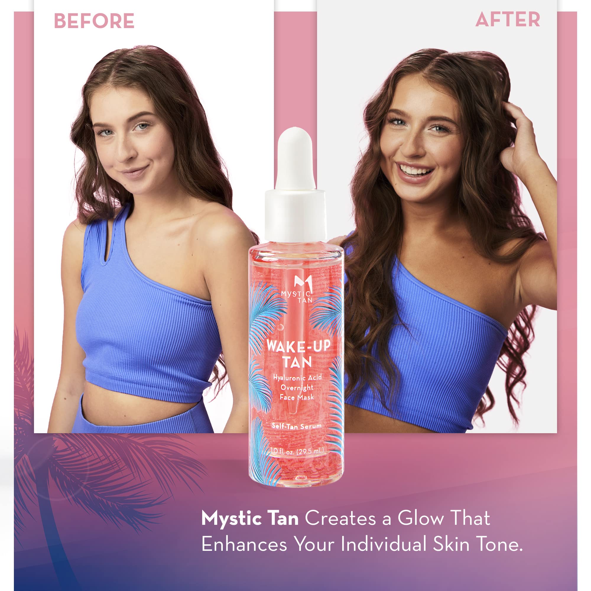 Authentic Mystic Tan face tanning serum bottle