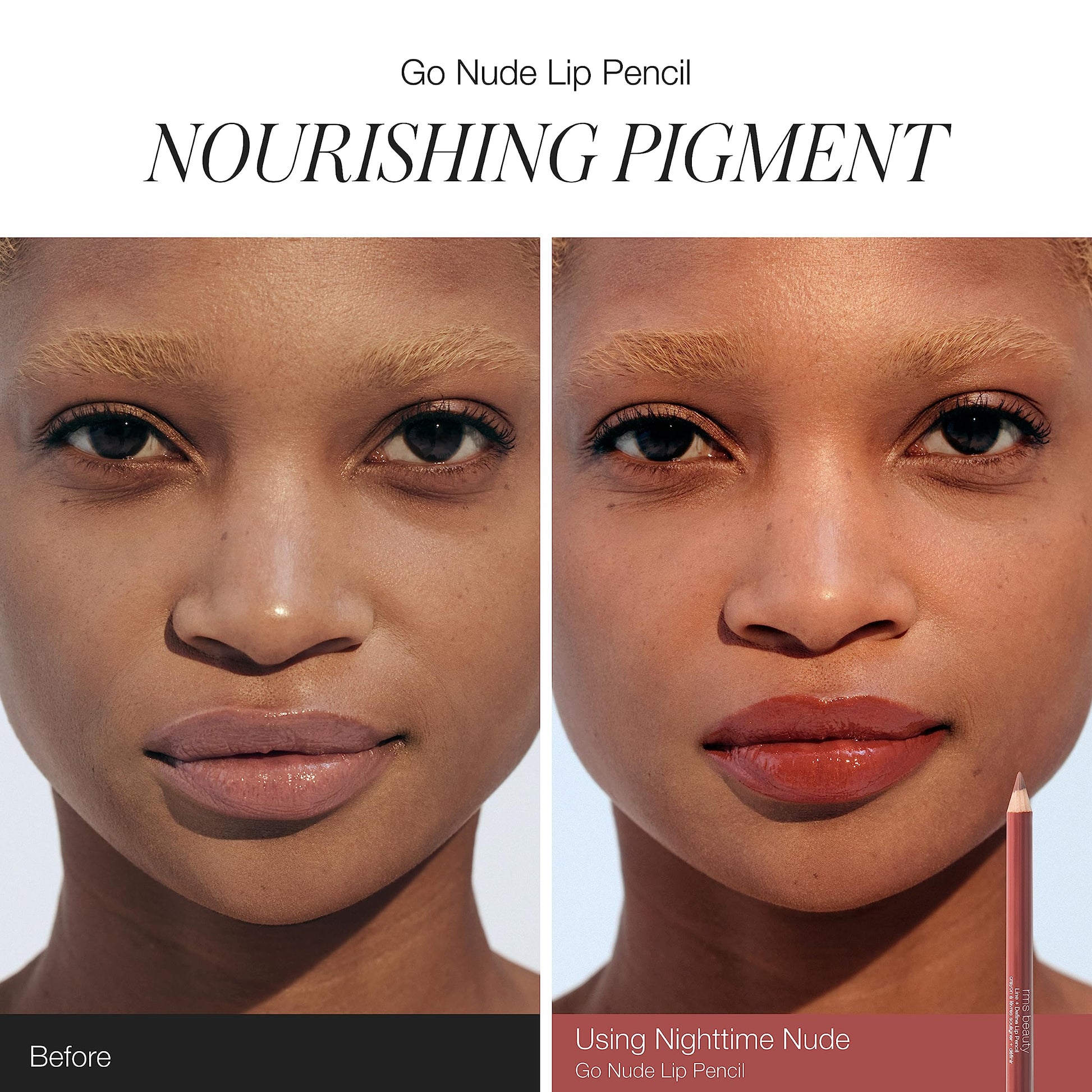 Cool dusty rose nude lip pencil for natural everyday lip definition