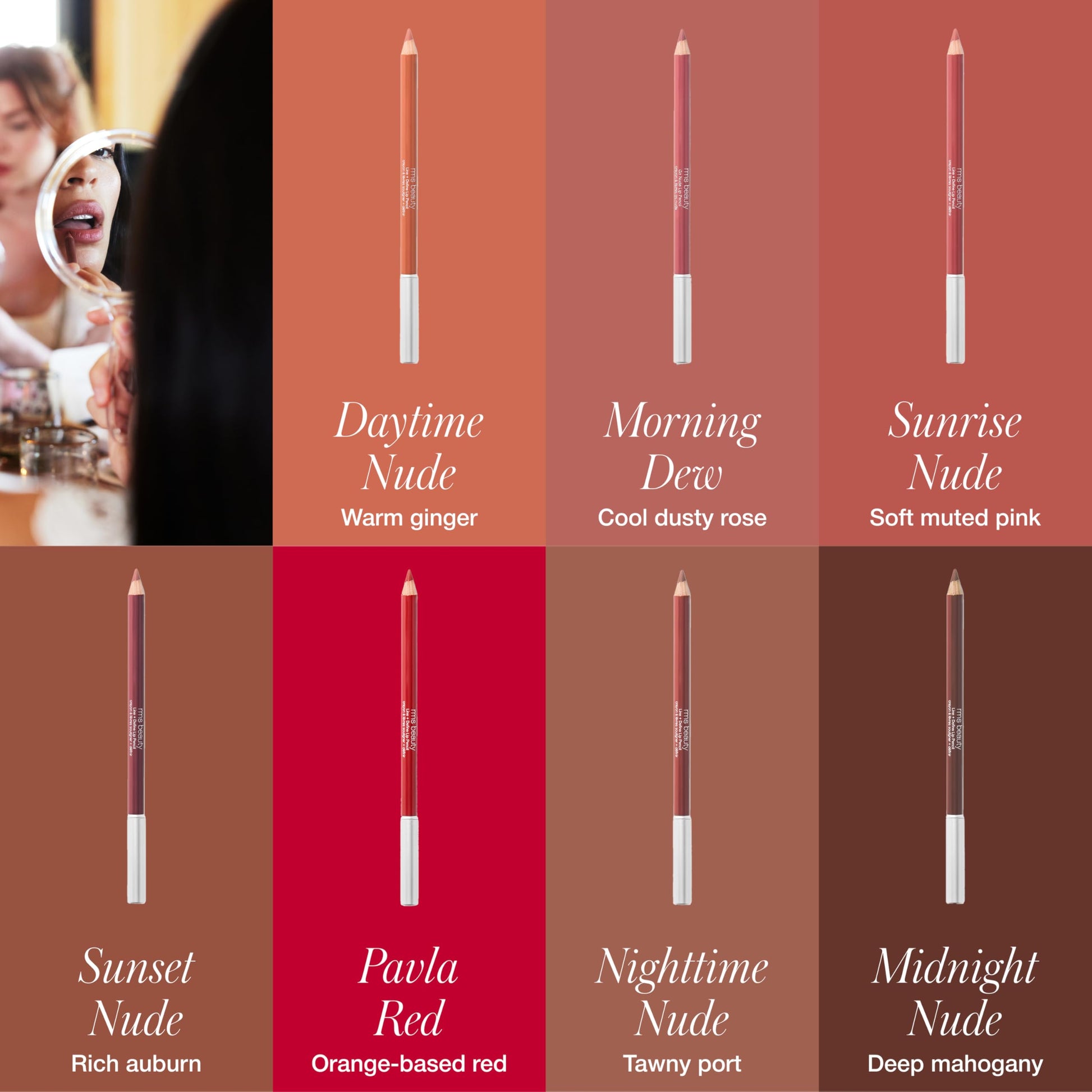 USA imported authentic RMS Beauty cosmetics collection on display