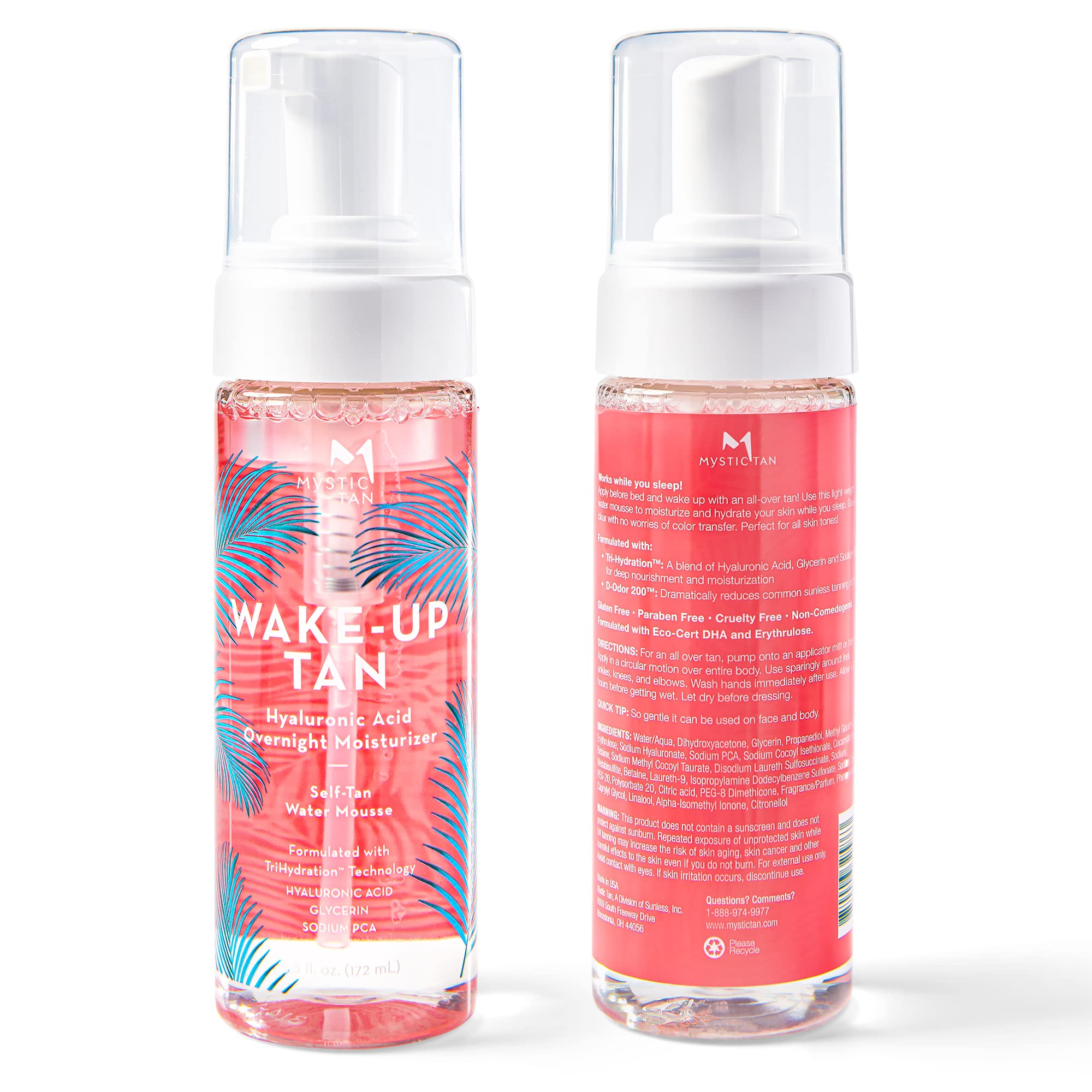 Mystic Tan overnight moisturizer bottle texture and application