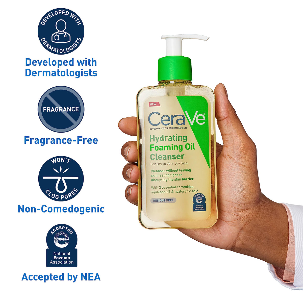 CeraVe Hydrating Foaming Oil Cleanser lifestyle application
