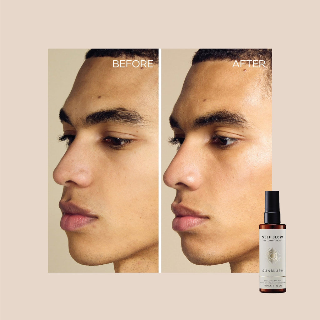 Self Glow By James Read Sunblush Hydrating Tan Mist full gift set angle