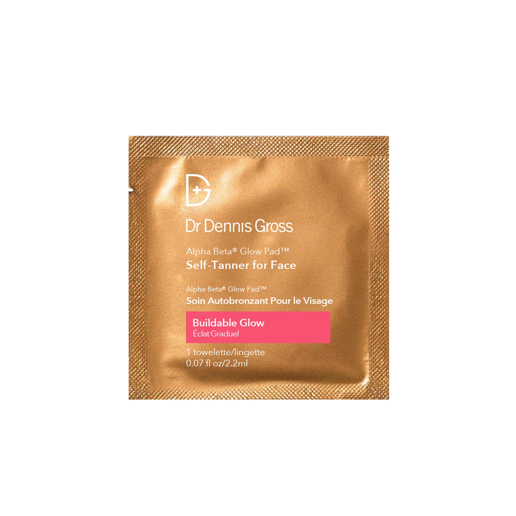 Dr. Dennis Gross Glow Pad towelettes for facial tanning
