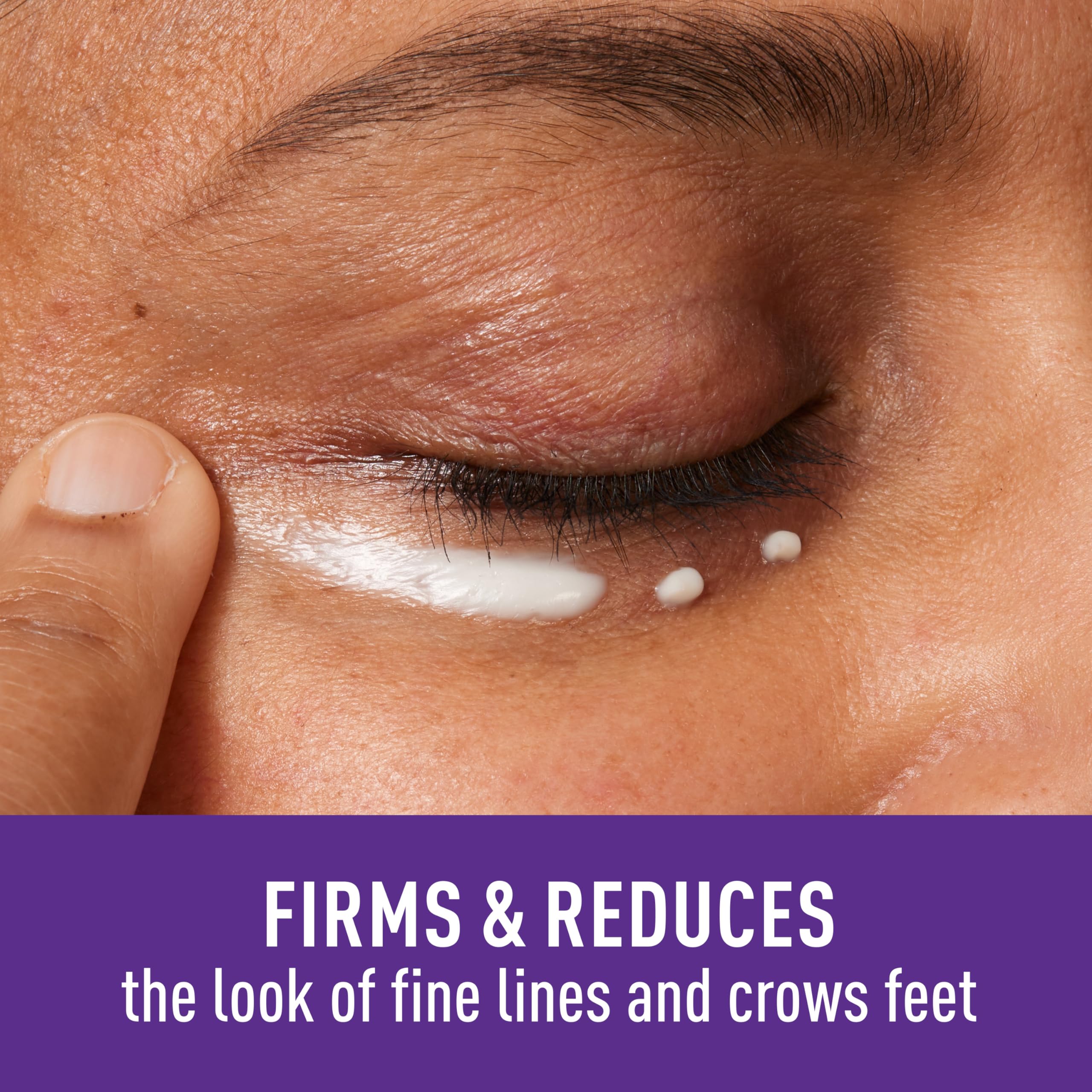 CeraVe under eye cream tube showing key ingredients like peptides caffeine and niacinamide