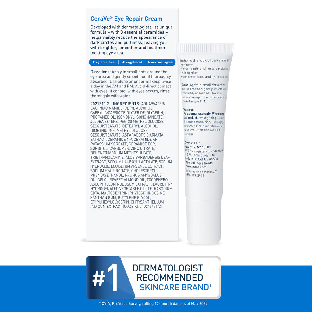 CeraVe Eye Repair Cream side profile of the dispensing nozzle