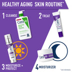 CeraVe Skin Renewing Eye Cream application demonstration on under-eye area.