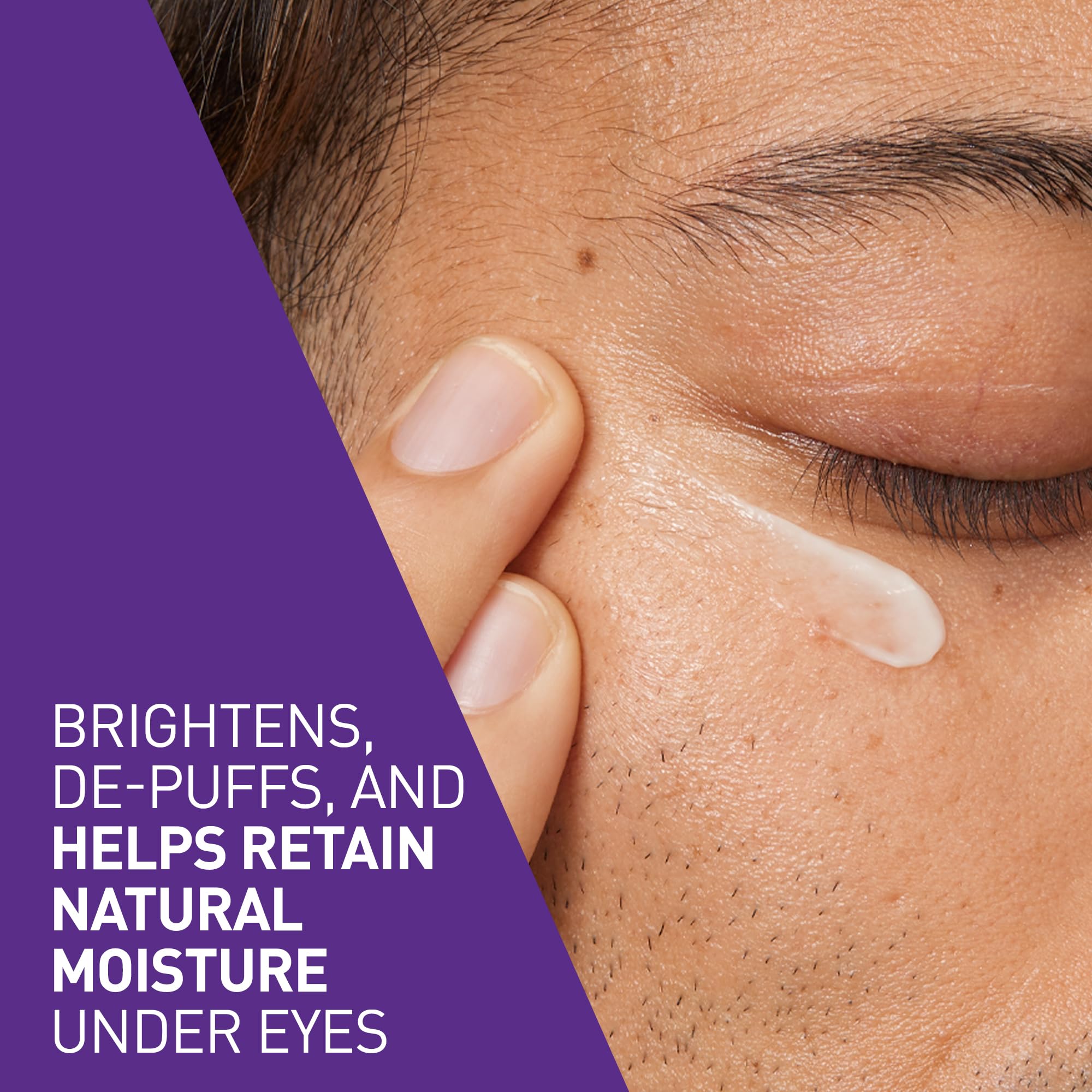 Dermatologist-developed brightening eye cream texture sample on skin