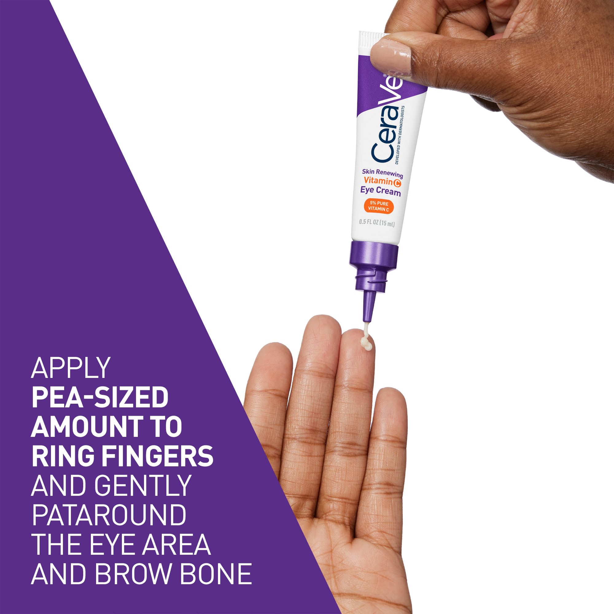 CeraVe Skin Renewing packaging showing 0.5 fluid ounce size details