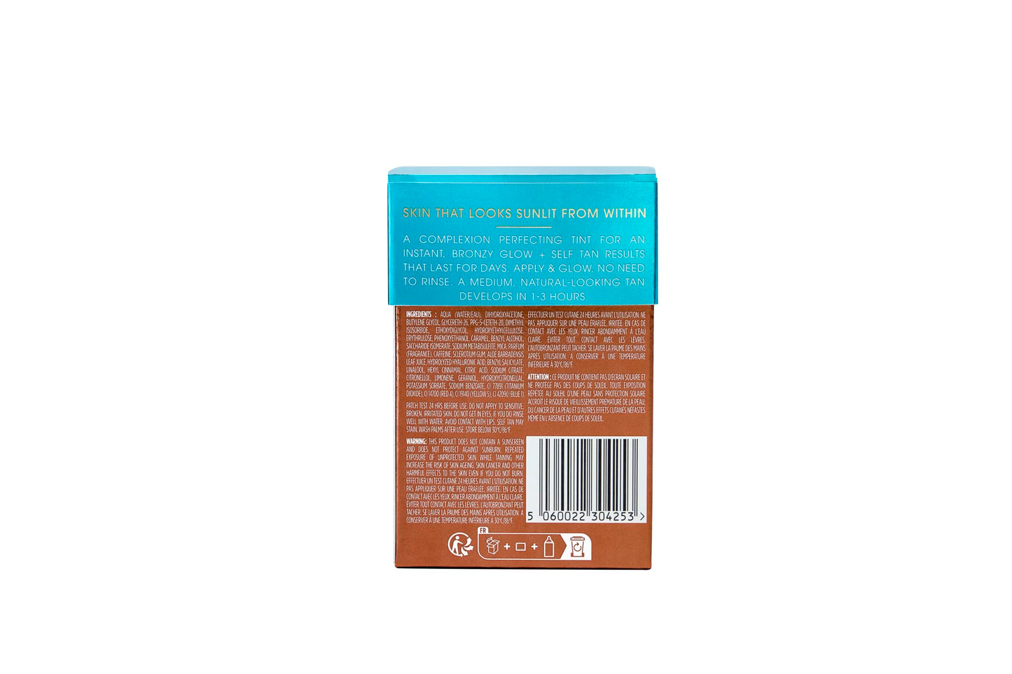 St. Tropez bronzing tint swatch showing natural glow