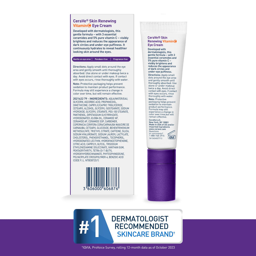 CeraVe eye cream back label ingredient details