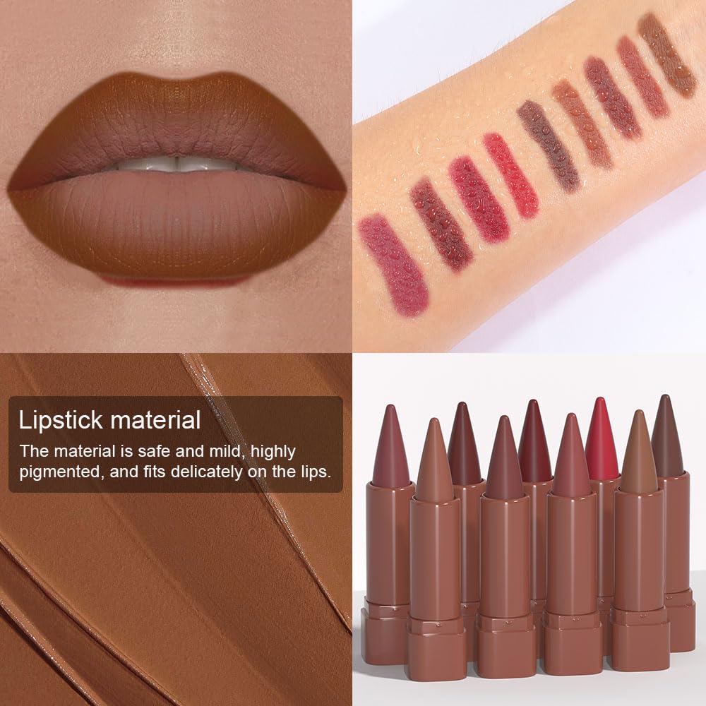 Close up view of the 2 in 1 gradient lip pencil stick showing texture and mechanism