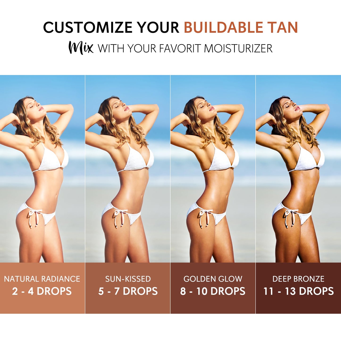 Glossiva sunless tanning drops packaging detail