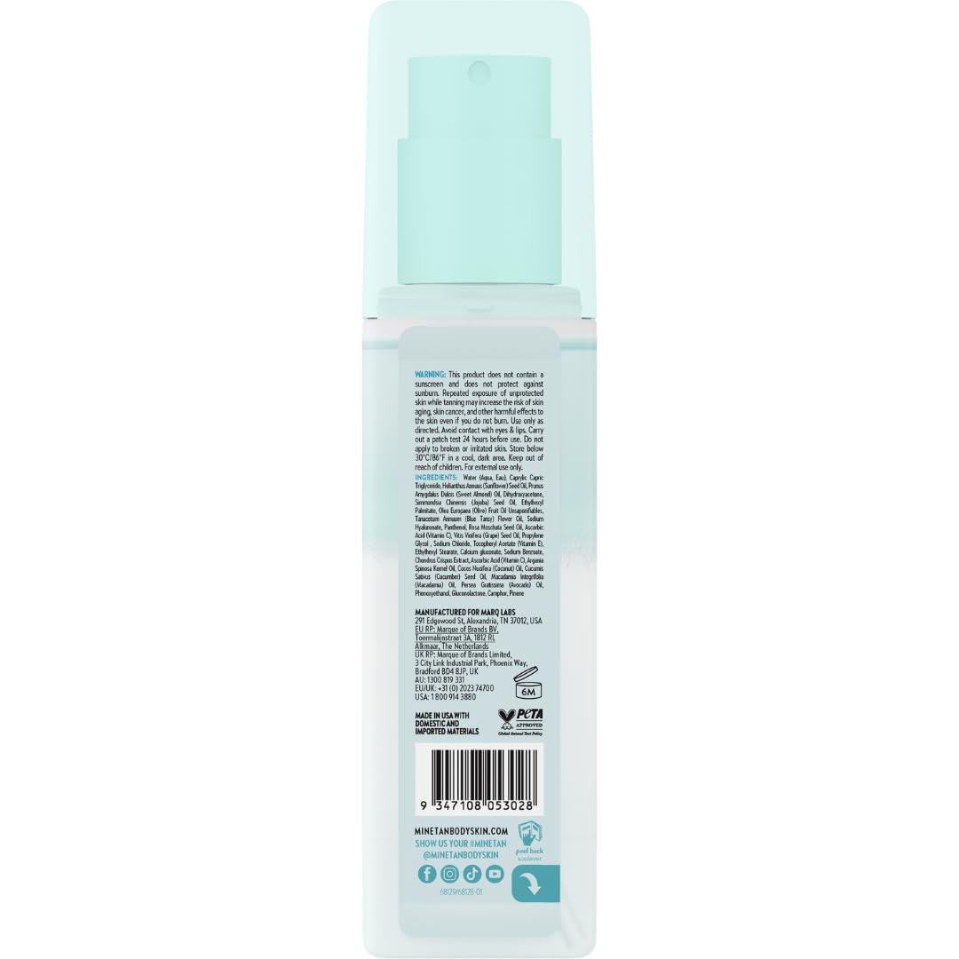 Minetan Rose gradual face tanner spray bottle