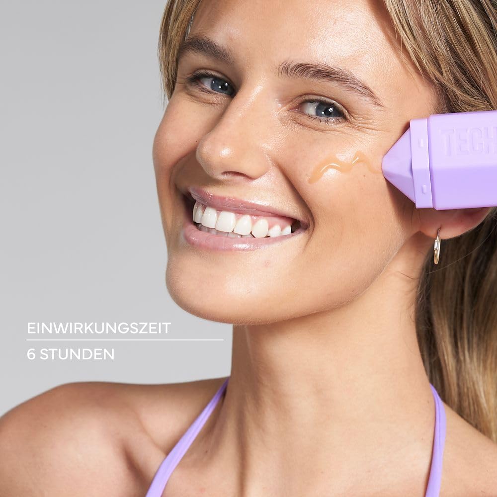 Close up of Bondi Sands Technocolor serum bottle label