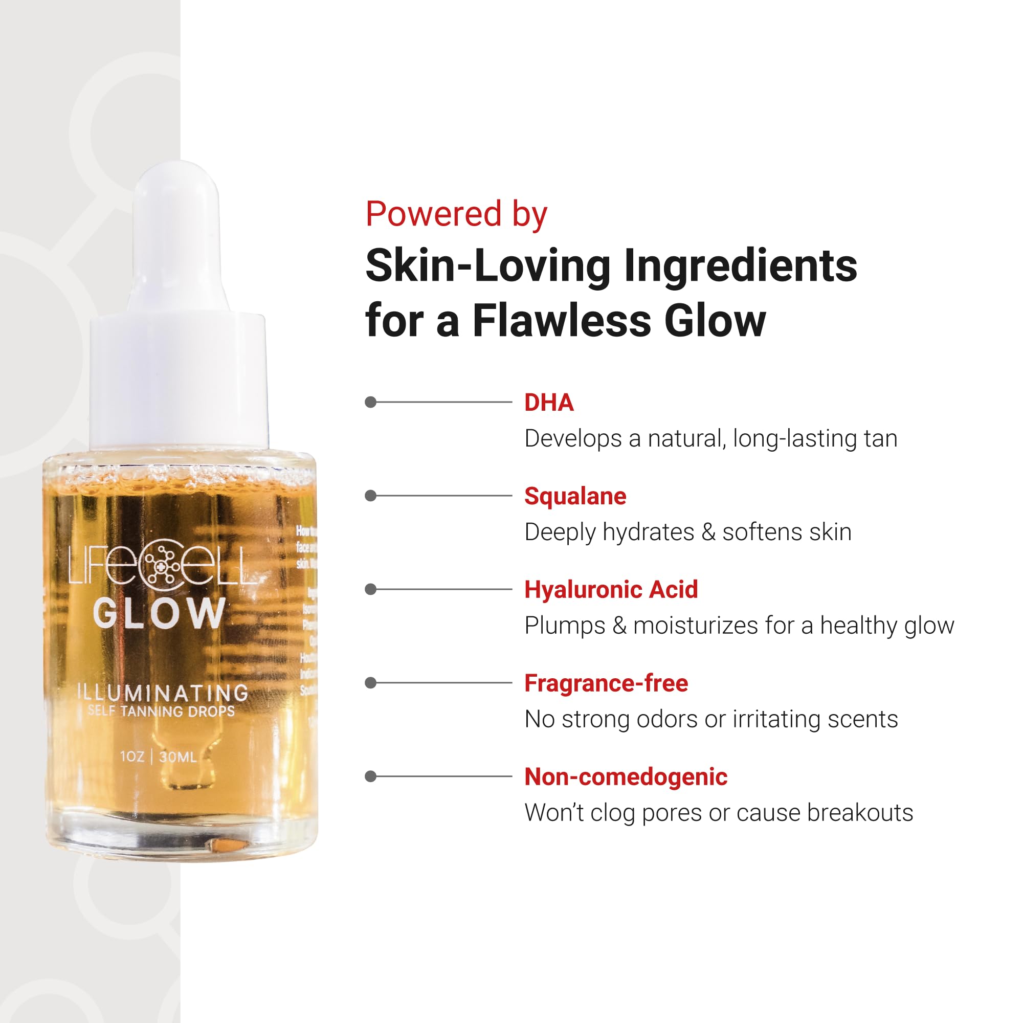 LifeCell Glow drops mixed with moisturizer on hand