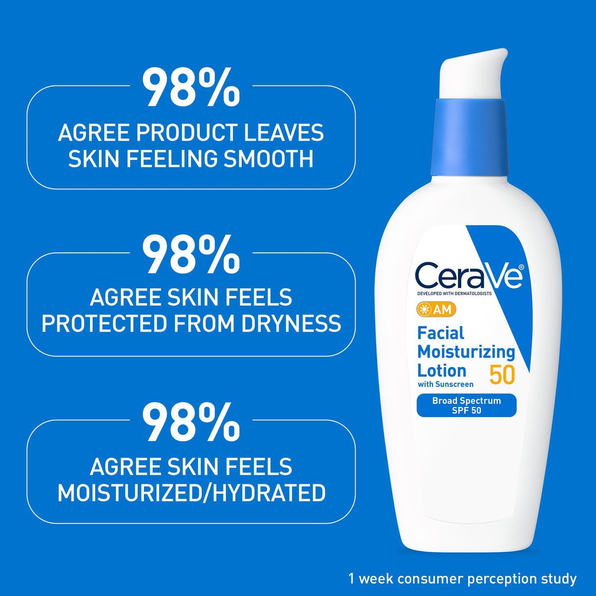CeraVe facial sunscreen pump dispenser close up view