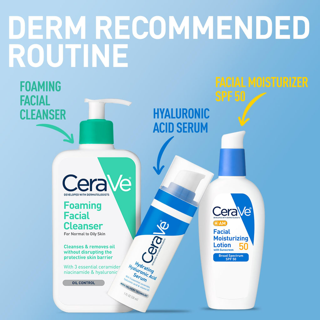 CeraVe skincare essentials product lineup display