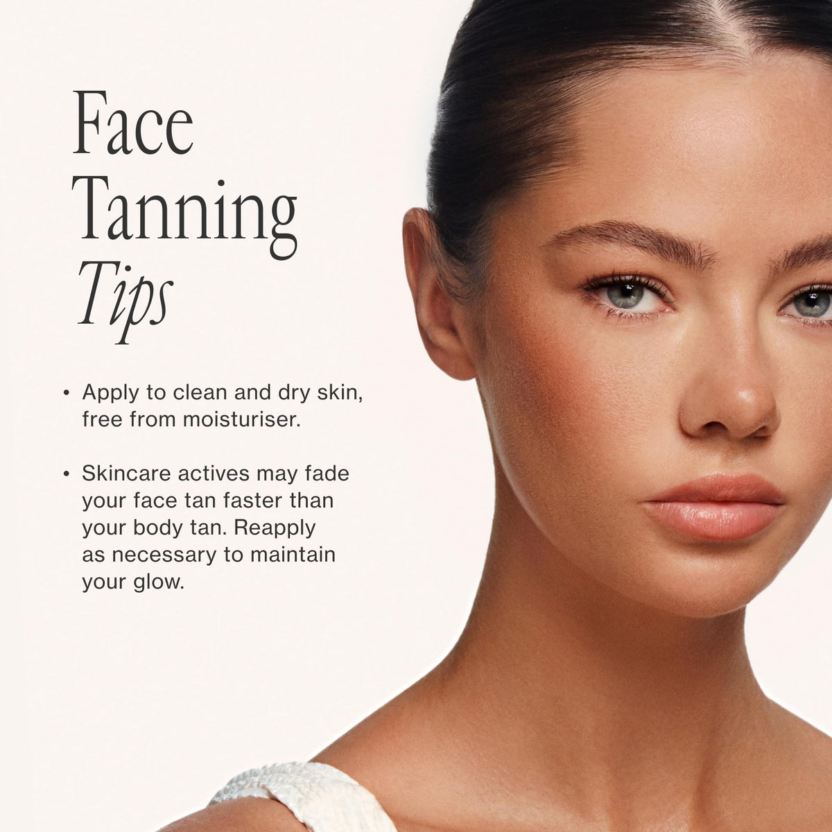 Loving Tan face tanning serum side profile view