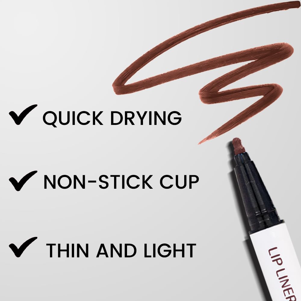 Evpct liquid lip marker shade 11 color swatch on diverse skin tones.