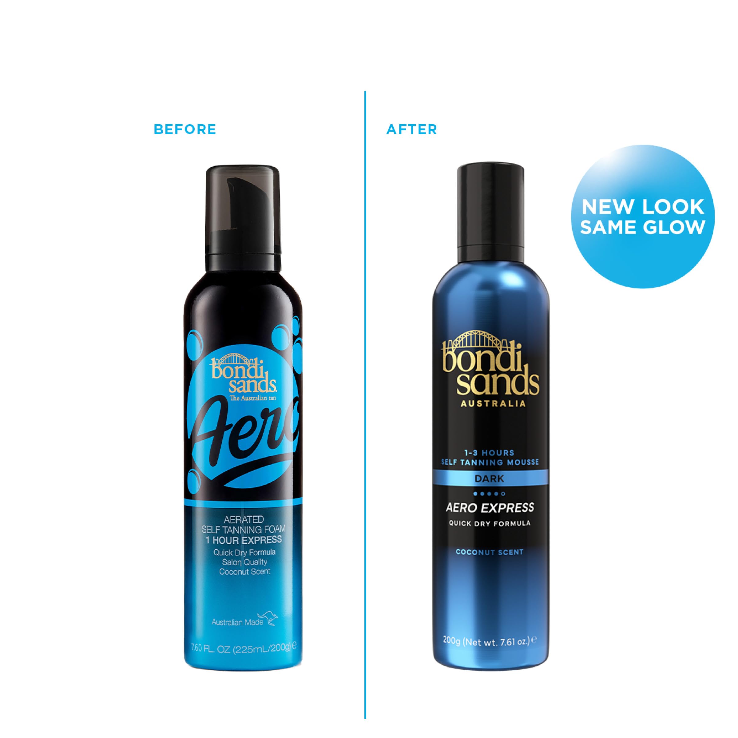 Bondi Sands Aero tanning foam bottle size 225 milliliters