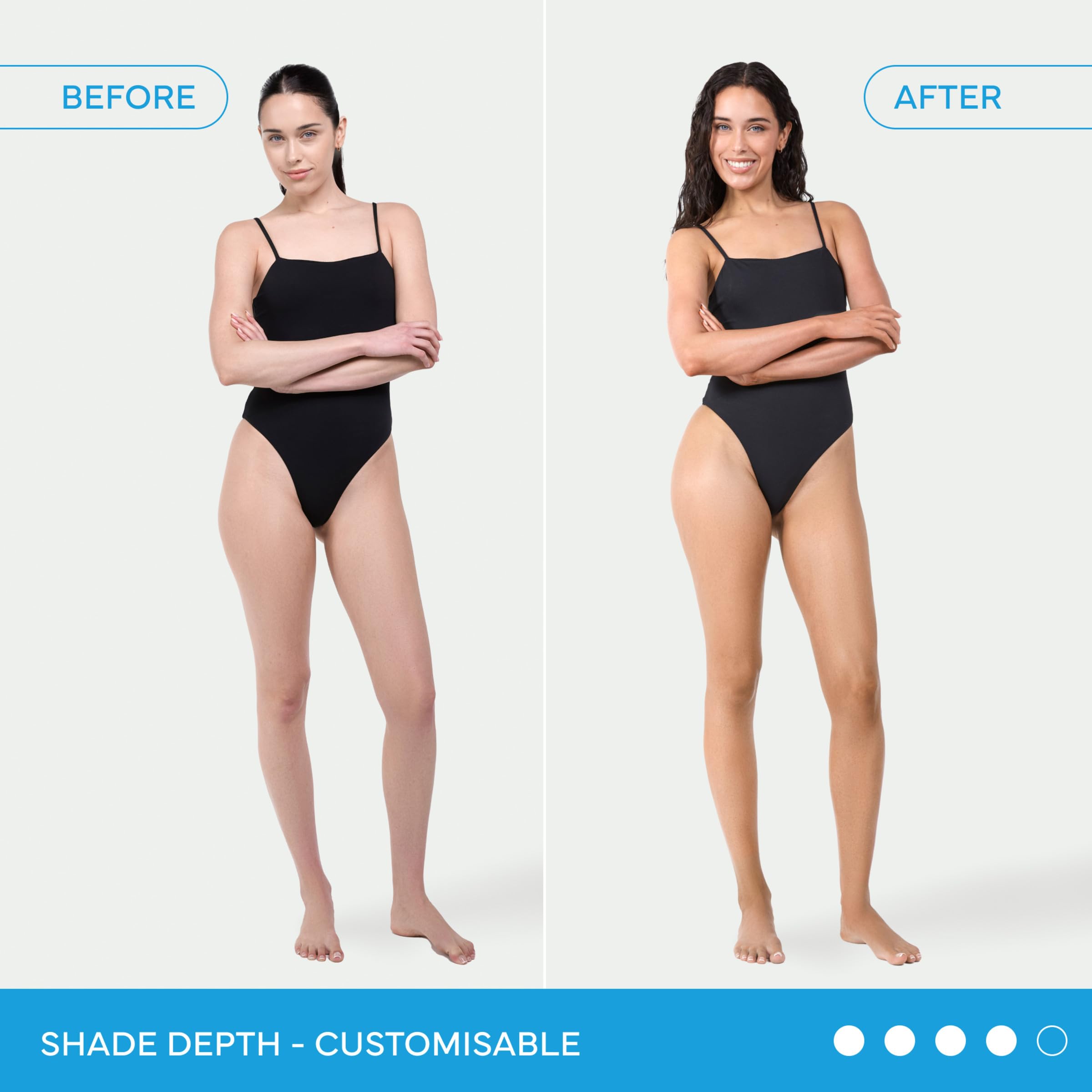 Texture demonstration of Bondi Sands aerated tanning mousse