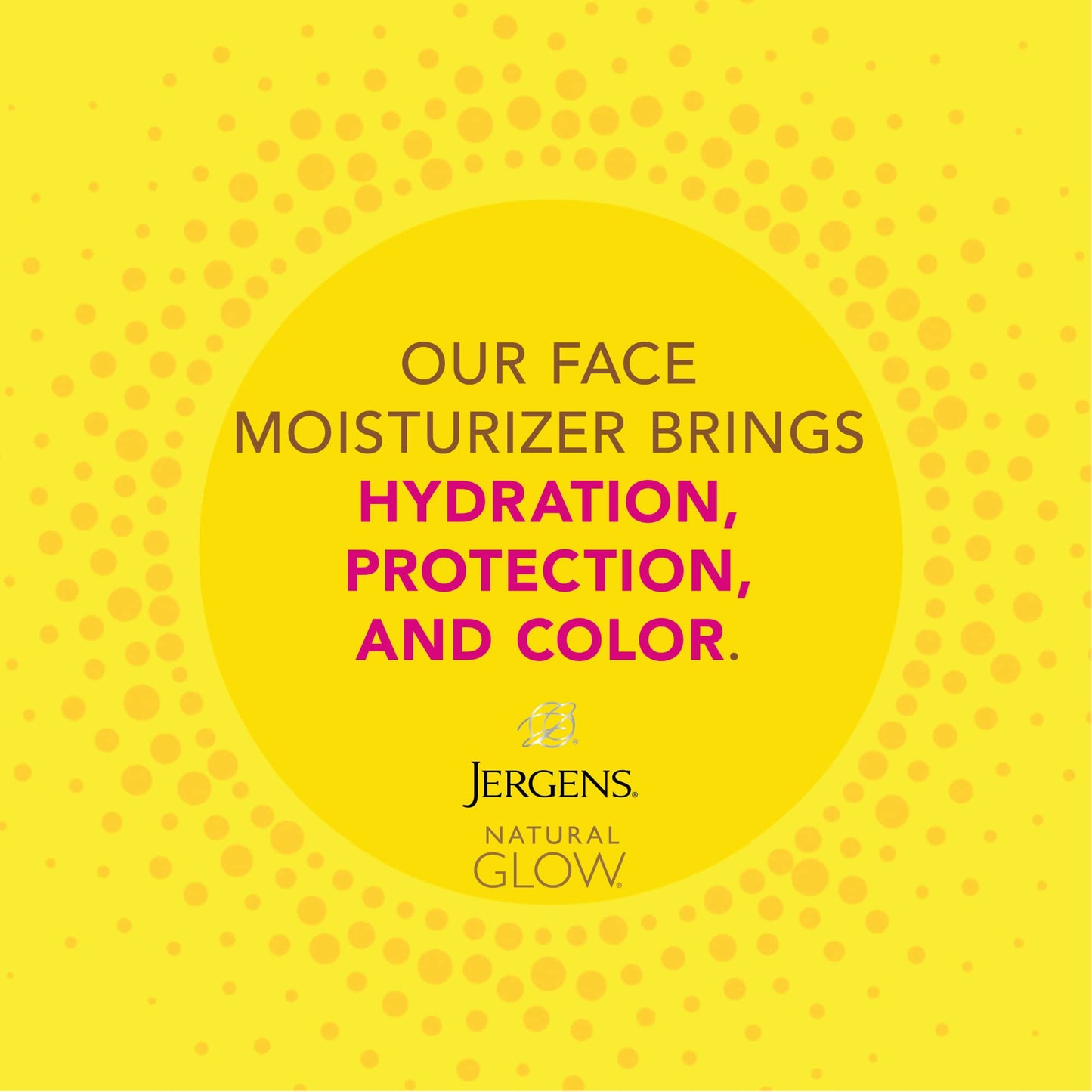 Close up of Jergens Natural Glow SPF 20 facial sunscreen