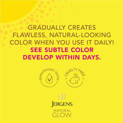 Back of Jergens Natural Glow Face lotion bottle showing ingredients