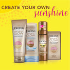 Jergens natural glow packaging back view with usage instructions