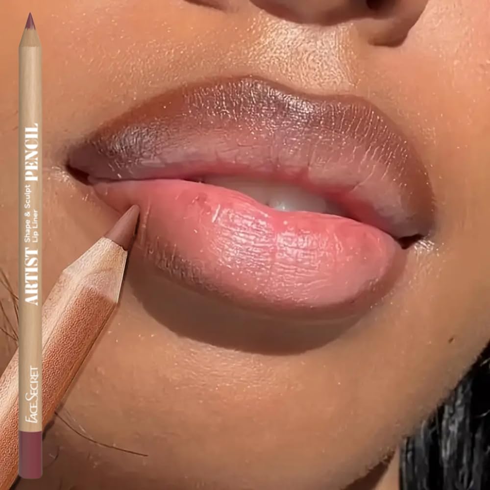 Smudge proof Beauty Glazed matte lip liners demonstrating smooth glide application on lips
