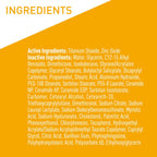 CeraVe zinc oxide and titanium dioxide sunscreen active ingredients panel
