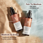 Lifestyle arrangement of Beauty By Earth skincare and tanning products
