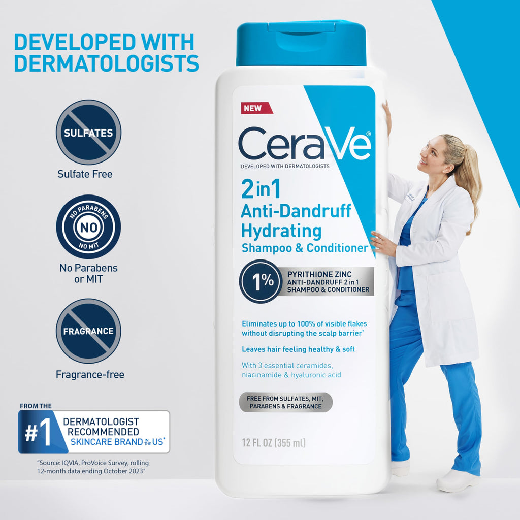 CeraVe anti-dandruff shampoo for itchy scalp relief packaging
