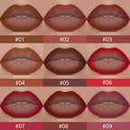 Warm brown chocolate nude matte lip pencil packaging