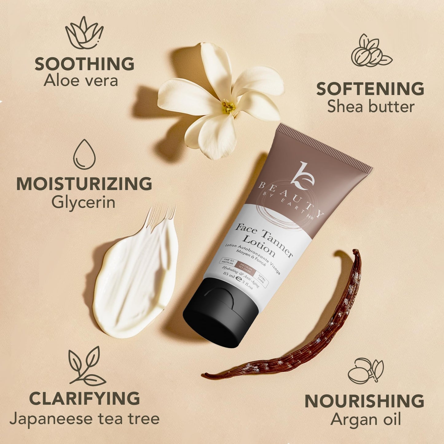 Beauty by Earth face tanner texture and application