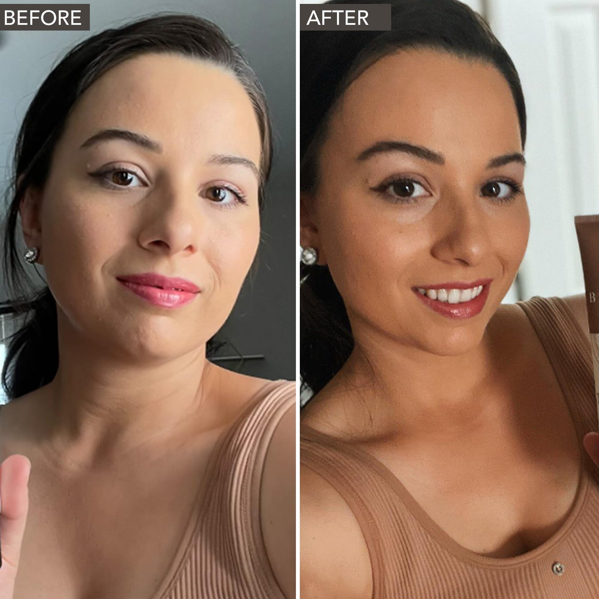 Streak-free facial self tanning lotion packaging