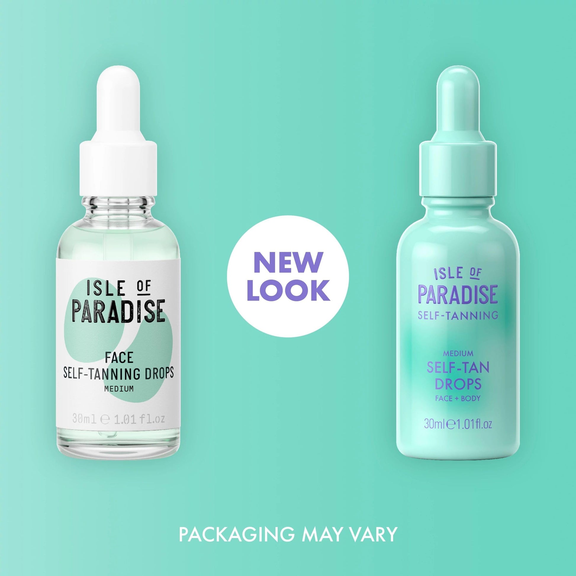 Isle of Paradise Medium drops mixed with moisturizer