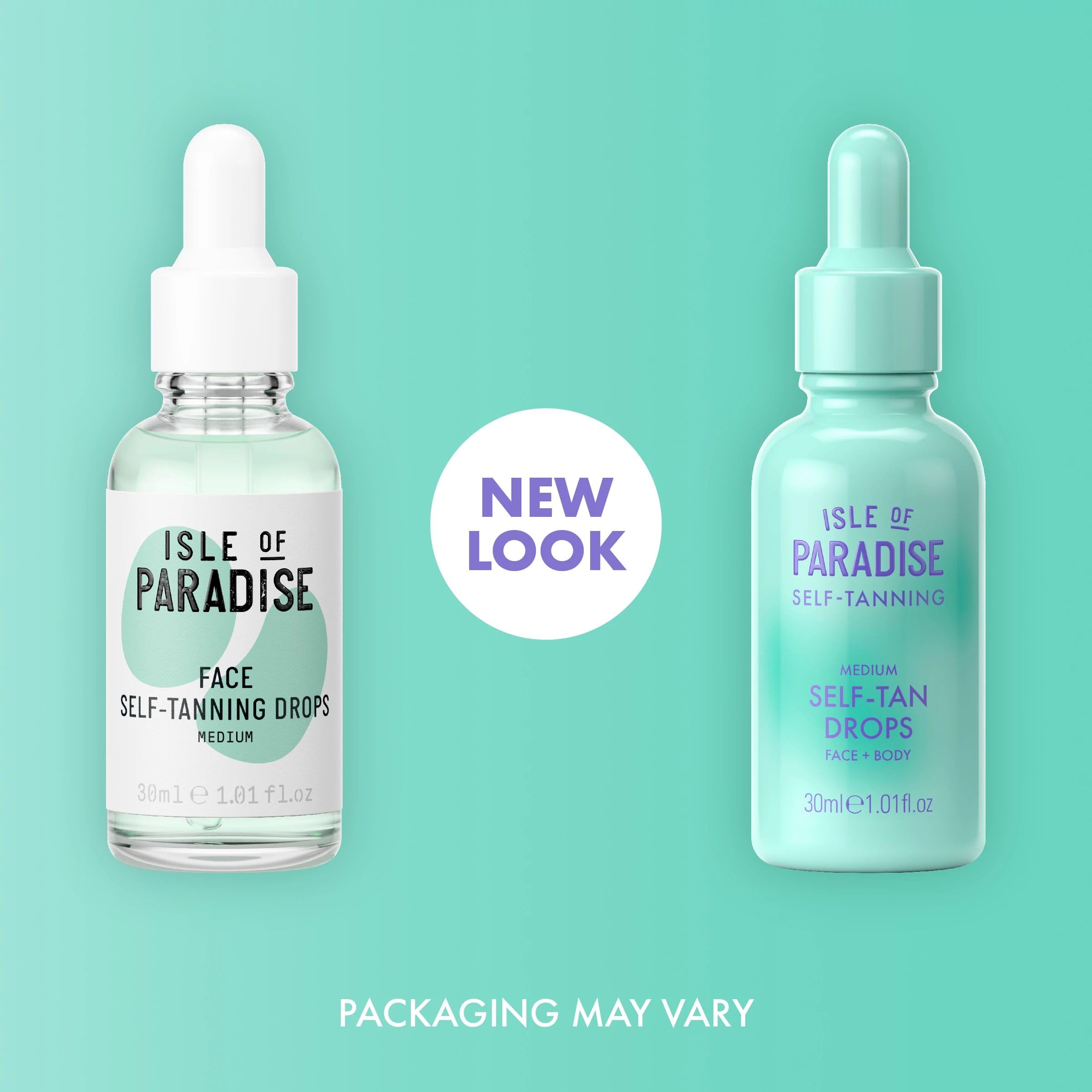 Isle of Paradise Medium drops mixed with moisturizer