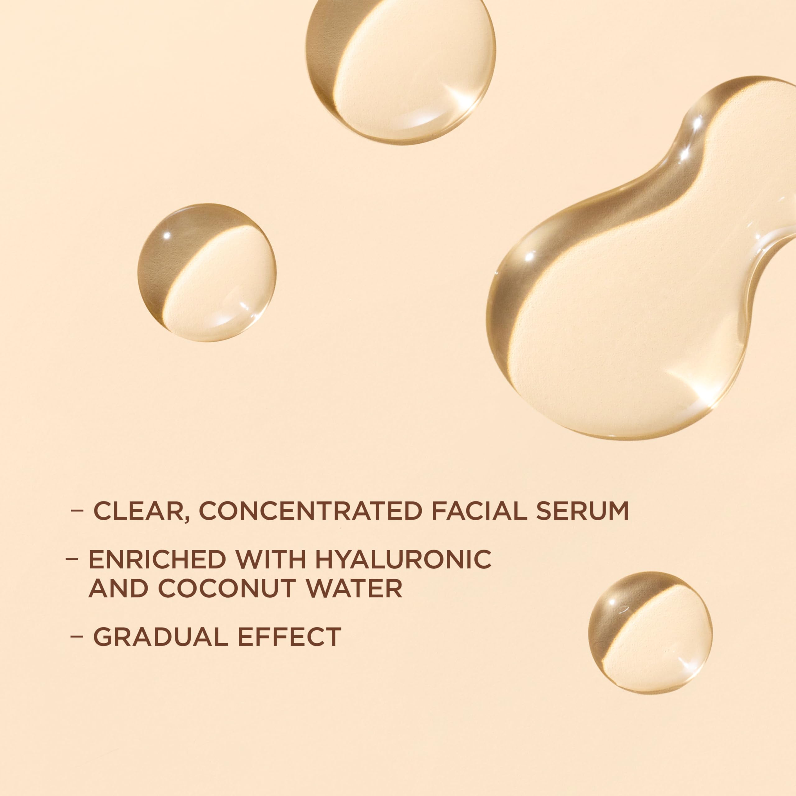 Close up of L'Oreal Paris self tanning drops bottle with hyaluronic acid