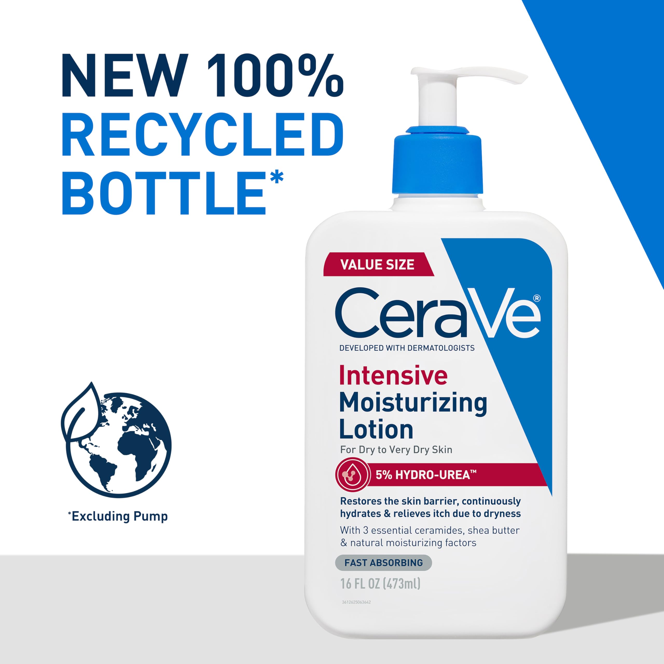 Back label of CeraVe intensive moisturizing cream showing the complete dermatological ingredients and directions for use.