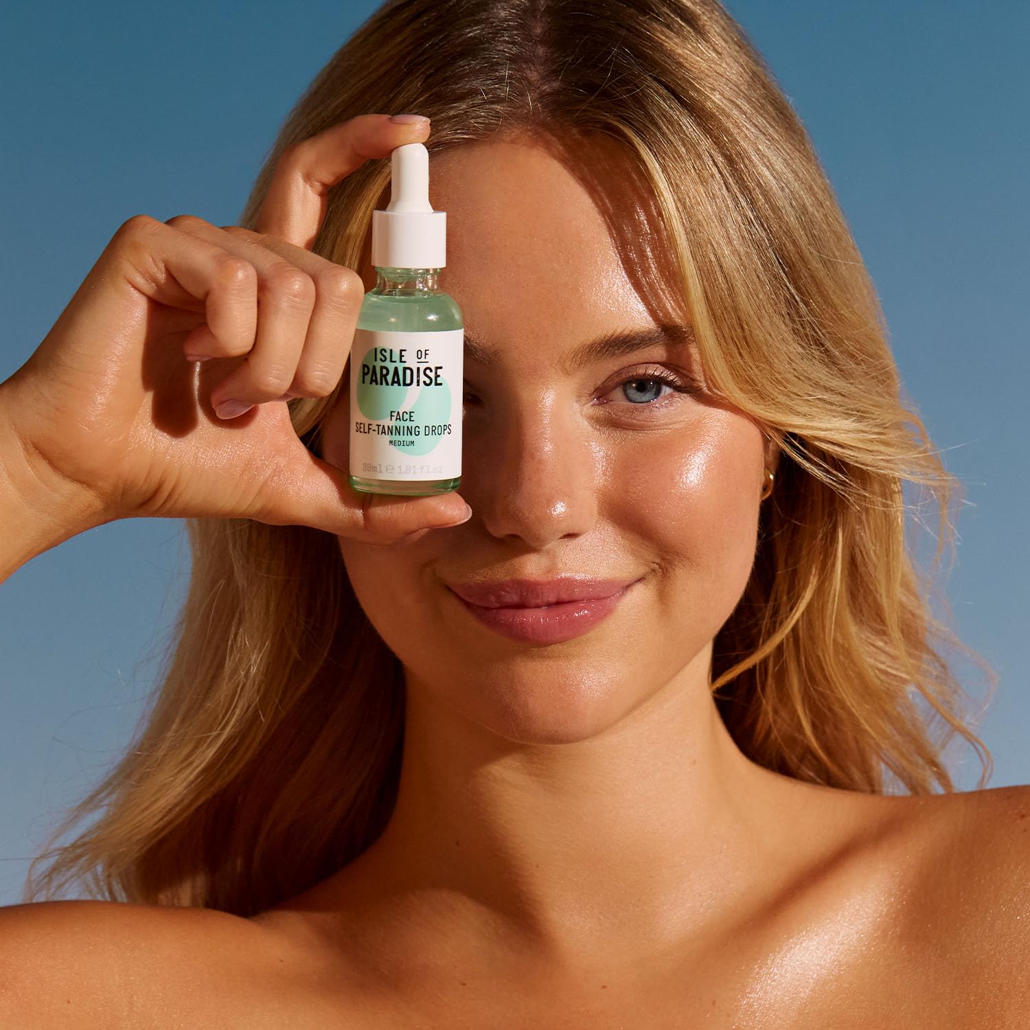 Isle of Paradise tanning drops packaging box for import