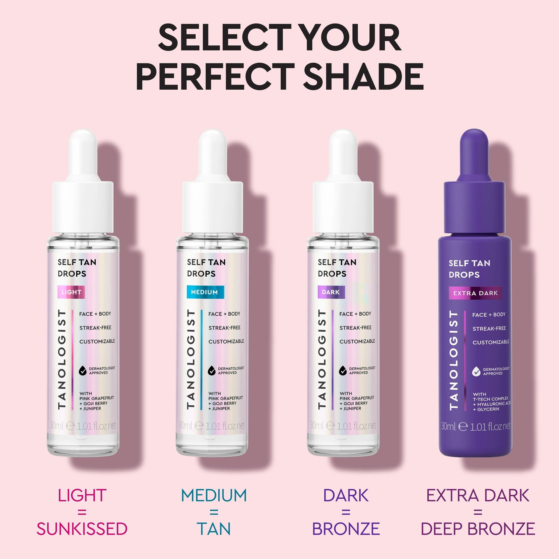 Tanologist vegan streak-free formula drops bottle