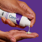 CeraVe facial serum bottle next to retail box